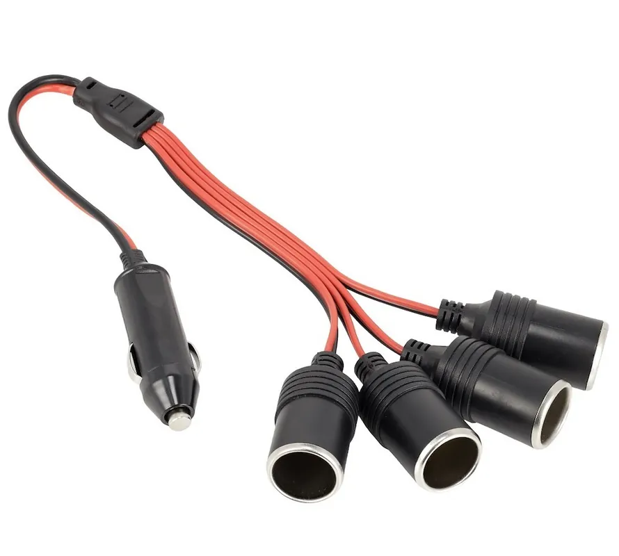 Rozbočovač zapalovače 12/24V 4 zásuvky, kabel, jištění 10 A CARMOTION Nejlepší Cena