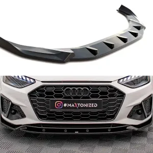 Zlevněný Audi S4 B9 FL / A4 B9 FL S-Line, spoiler pod přední nárazník CARBON, Maxton Design