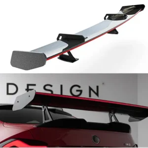 Levný BMW M2 G82, karbonové zadní křídlo swan-neck s LED světlem, Maxton Design Carbon Division