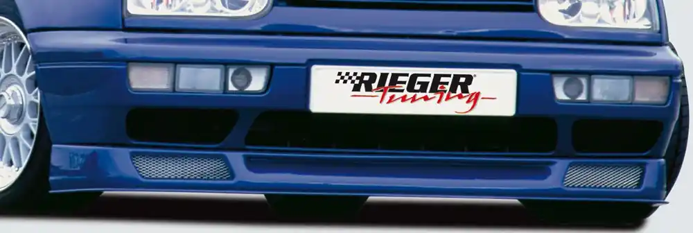 Rieger lipa pod přední nárazník Rieger pro Volkswagen Golf 3 3-dvéř., 5-dvéř., kabriolet, plast ABS bez povrchové úpravy, pod přední spoiler Rieger obj. kód Y 00042011 Sezónní Sleva