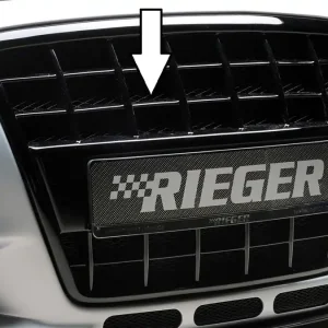 Rieger maska chladiče s integrovaným držákem SPZ pro Audi A3 8P 3-dvéř., 5-dvéř., Sportback, plast ABS lakovaný do černé lesklé barvy Top Prodej