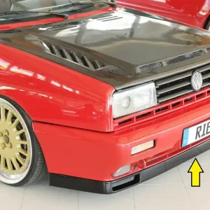 Akční Cena Rieger spoiler pod přední nárazník pro Volkswagen Golf 2 Rallye Golf 19E-299, r.v. 89-91, plast ABS lakovaný do černé lesklé barvy