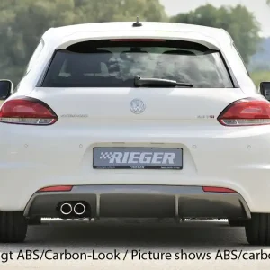 Objednat Nyní Rieger vložka zadního nárazníku pro R-Line zadní nárazník pro Volkswagen Scirocco 3 13 2-dvéř. vč. faceliftu, plast ABS bez povrchové úpravy, pro orig. dvojitou koncovku vlevo