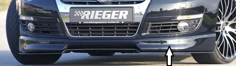 Časově Omezené Rieger spoiler pod přední nárazník pro Volkswagen Passat 3C combi, sedan před faceliftem, r.v. 03/05-07/10, plast ABS bez povrchové úpravy