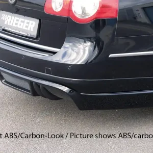 Jen Po Omezenou Doba Rieger spoiler pod zadní nárazník pro Volkswagen Passat 3C combi před faceliftem r.v. 03/05-07/10, plast ABS bez povrchové úpravy, pro dvojitou koncovku vlevo