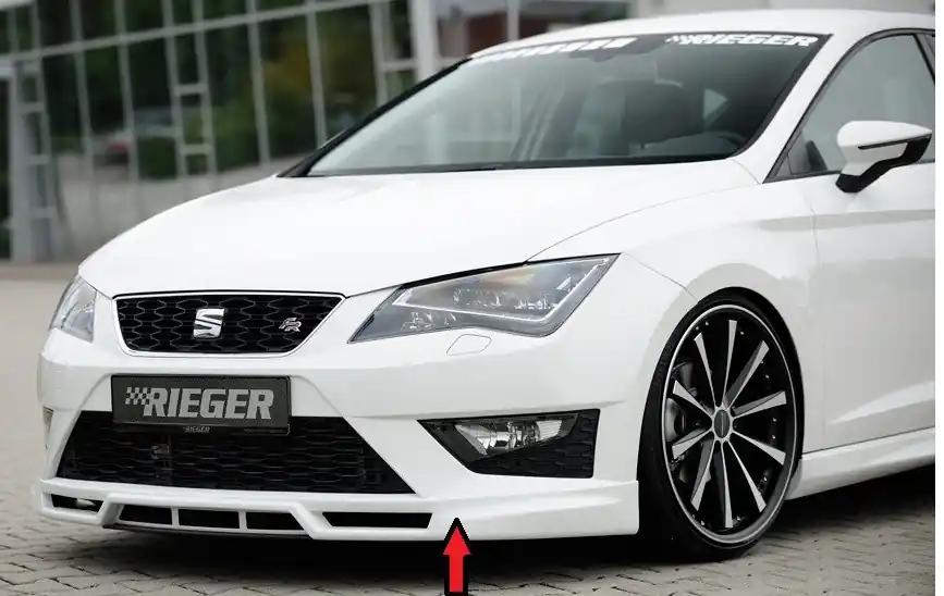 Rieger spoiler pod přední nárazník pro Seat Leon FR 5F 3-dvéř. (sc), 5-dvéř., 5-dvéř. (ST/Combi) před faceliftem, r.v. 01/13-12/16, plast ABS bez povrchové úpravy Ihned K Objednání