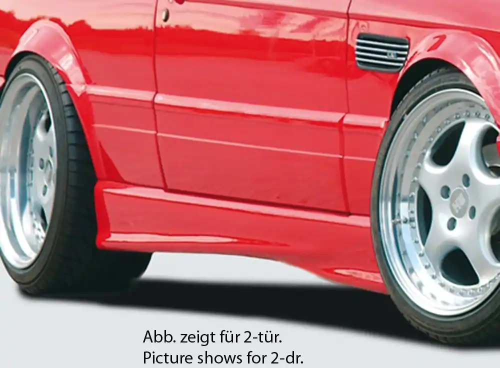 Aktuální Rieger boční práh mont. strana levá pro BMW řada 3 E30 4-dvéř., sedan, touring, plast ABS bez povrchové úpravy