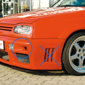 Rieger nádechy předního nárazníku pro Volkswagen Golf 3 3-dvéř., 5-dvéř., kabriolet, plast ABS bez povrchové úpravy Koupit Online