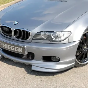 Finální Výprodej Rieger spoiler pod přední nárazník pro BMW řada 3 E46 kabriolet, kupé, sedan, touring vč. faceliftu, r.v. 02/02-, 02/98-12/01, plast ABS bez povrchové úpravy
