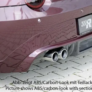 Speciální Cena Rieger spoiler pod zadní nárazník pro BMW Z4 E85 roadster před faceliftem r.v. 02/03-12/05, plast ABS bez povrchové úpravy, pro vozy s dvojitou koncovkou vlevo
