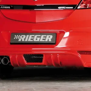 Značkový Rieger spoiler pod zadní nárazník pro Opel Astra H GTC 3-dvéř., plast ABS bez povrchové úpravy, pro vozy s koncovkou vlevo
