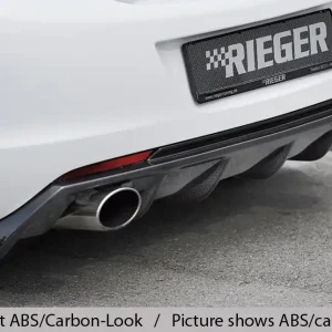 Rieger vložka zadního nárazníku pro Opel Astra J 5-dvéř., hatchback před faceliftem, plast ABS bez povrchové úpravy, pro sportovní koncovky na obou stranách 140x90 mm Tovární Cena