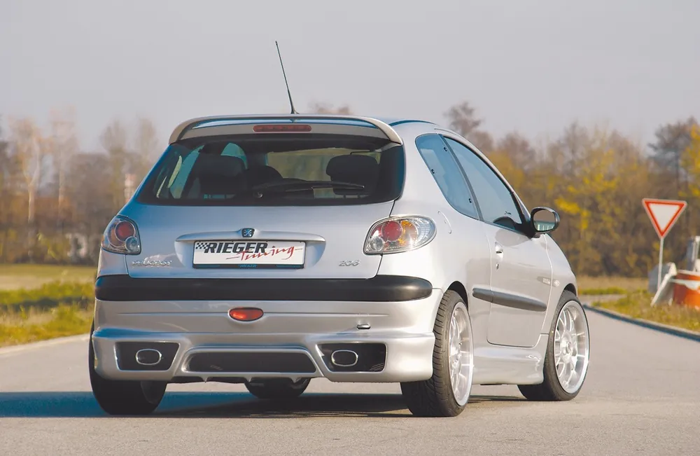 Rieger boční práh mont. strana pravá pro Peugeot 206 convertible CC, sedan, r.v. 09/98-05/06, plast ABS bez povrchové úpravy Originální