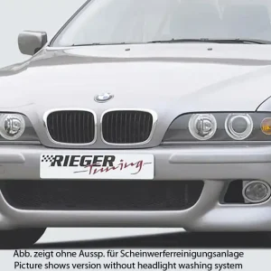Akční Nabídka Rieger Přední nárazník M5-Look pro BMW řada 5 E39 sedan, touring, plast ABS bez povrchové úpravy, s držáky originálních mlhových světlometů, pro vozy s ostřikovači předních světlometů