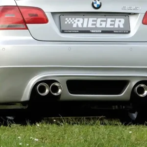 Rieger spoiler pod zadní nárazník pro BMW řada 3 E92, E93 kabriolet, kupé před faceliftem r.v. 03/07-02/10, 09/06-02/10, plast ABS bez povrchové úpravy, pouze pro 335i, pro dvojité koncovky na obou stranách Víkendová Akce