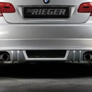Koupit Online Rieger spoiler pod zadní nárazník pro BMW řada 3 E92, E93 kabriolet, kupé před faceliftem r.v. 03/07-02/10, 09/06-02/10, plast ABS bez povrchové úpravy, mimo 335i a 335d, pro vozy s dvojitými koncovkami na obou stranách