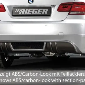 Rieger spoiler pod zadní nárazník pro BMW řada 3 E92, E93 kabriolet, kupé před faceliftem r.v. 03/07-02/10, 09/06-02/10, plast ABS bez povrchové úpravy, mimo 335i a 335d, pro vozy s dvojitou koncovkou vlevo Bezpečná Platba