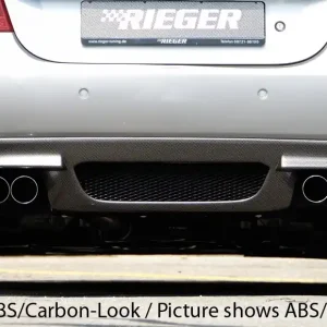 Rieger vložka zadního nárazníku pro BMW řada 5 E60, E61 sedan, touring vč. faceliftu, plast ABS bez povrchové úpravy, pro dvojité koncovky na obou stranách Expresní Doručení