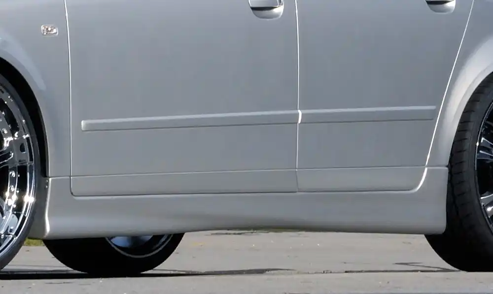 Rieger boční práh mont. strana levá pro Audi A4 8E avant, sedan po faceliftu, r.v. 11/00-10/04, 11/04-, plast ABS bez povrchové úpravy Objednat Nyní