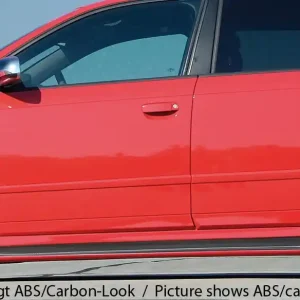 Cenově Výhodný Rieger boční práh mont. strana levá pro Audi A4 8E avant, sedan po faceliftu, r.v. 11/00-10/04, 11/04-, plast ABS bez povrchové úpravy, s prolisem a výřezem