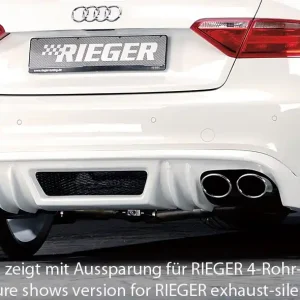 Top Prodej Rieger spoiler pod zadní nárazník pro Audi A5 B8, B81 kabriolet, kupé před faceliftem r.v. 06/07-07/11, plast ABS bez povrchové úpravy, S-Line, pro orig. koncovky na obou stranách