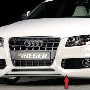 Poslední Šance Rieger spoiler pod přední nárazník pro Audi A5 S5 B8, B81 kabriolet, kupé, Sportback před faceliftem, r.v. 06/07-07/11, plast ABS bez povrchové úpravy, pouze S5