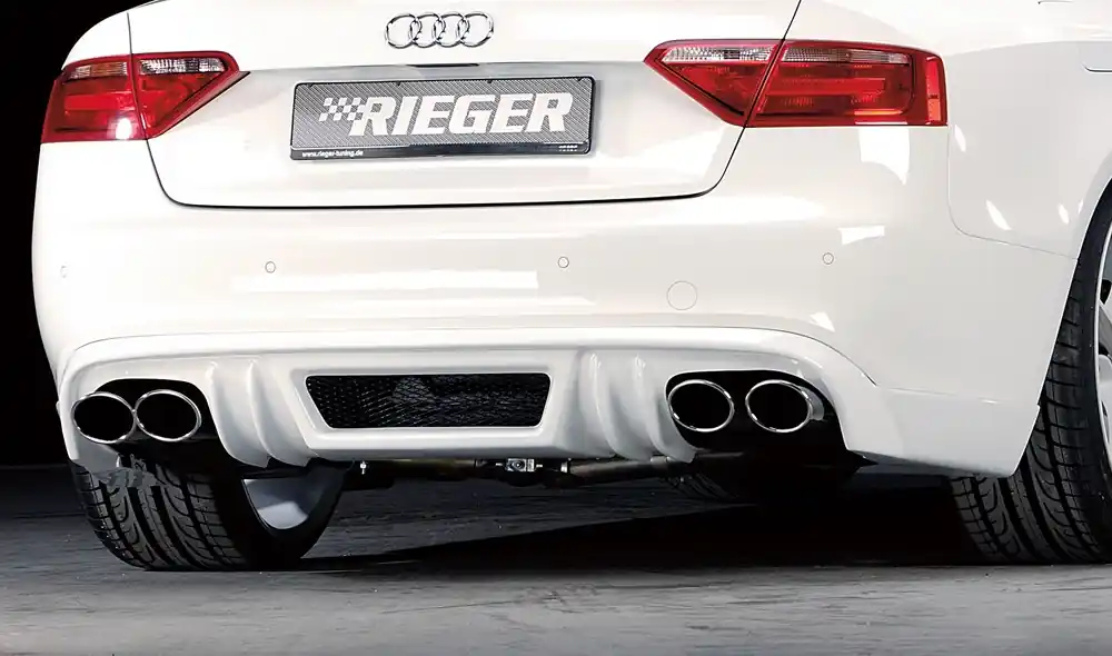 Dokud Zásoby Vydrží Rieger spoiler pod zadní nárazník pro Audi A5 S5 B8, B81 kabriolet, kupé před faceliftem r.v. 06/07-07/11, plast ABS bez povrchové úpravy