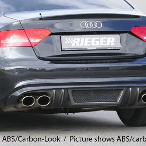 Rieger vložka zadního nárazníku pro Audi A5 B8, B81 kabriolet, kupé před faceliftem, plast ABS bez povrchové úpravy, pro sportovní koncovky na obou stranách 4x115x85 mm Objednat Nyní
