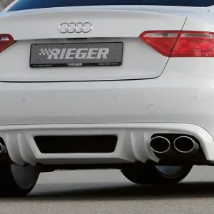 Rieger spoiler pod zadní nárazník pro Audi A5 B8, B81 kabriolet, kupé před faceliftem r.v. 06/07-07/11, plast ABS bez povrchové úpravy, mimo S-Line, pro dvojité koncovky na obou stranách 4x115x85 mm Cenový Hit