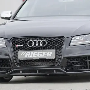 Originální Rieger Přední nárazník pro Audi A5 B8, B81 kabriolet, kupé, Sportback před faceliftem, plast ABS bez povrchové úpravy, pro vozy s ostřikovači světlometů a parkovacím asistentem (PDC)
