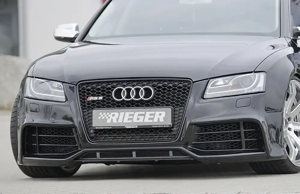 Rieger Přední nárazník pro Audi A5 S5 B8, B81 kabriolet, kupé, Sportback před faceliftem, plast ABS bez povrchové úpravy, pro vozy s ostřikovači světlometů a parkovacím asistentem (PDC) Cenový Hit
