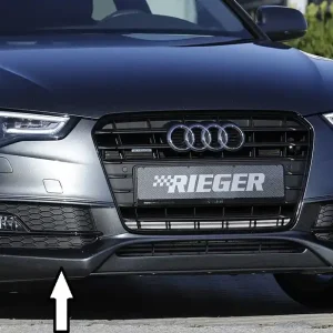 Rieger spoiler pod přední nárazník pro Audi A5 S5 B8, B81 kabriolet, kupé, Sportback po faceliftu, r.v. 10/11-06/16, plast ABS bez povrchové úpravy Vysoce Kvalitní