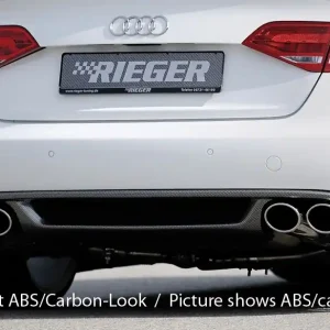Oblíbený Rieger vložka zadního nárazníku pro Audi A4 B8, B81 avant, sedan před faceliftem, plast ABS bez povrchové úpravy, mimo S-Line, pro sportovní koncovky na obou stranách 4x115x85 mm