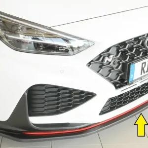 Nejprodávanější Rieger lipa pod přední nárazník pro Hyundai i30 N PDE 5-dvéř. (fastback), 05/21-, plast ABS bez povrchové úpravy