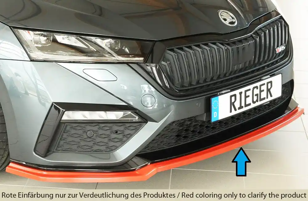 Rieger lipa pod přední nárazník pro Škoda Octavia RS NX combi, 07/20-, plast ABS bez povrchové úpravy Výprodej