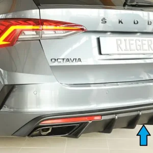 Rieger vložka zadního nárazníku (pro vozy s tažným zařízením) pro Škoda Octavia RS NX combi, plast ABS bez povrchové úpravy Nejlepší Volba