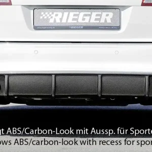 Nakupujte Hned Rieger vložka zadního nárazníku pro Audi A6 4F avant, sedan po faceliftu, plast ABS lakovaný do černé lesklé barvy, pro orig. koncovky vlevo/vpravo