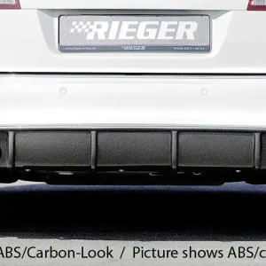 Rieger vložka zadního nárazníku pro Audi A6 4F avant, sedan po faceliftu, plast ABS lakovaný do černé lesklé barvy, pro sportovní koncovky na obou stranách 140x90 mm Zlevněný