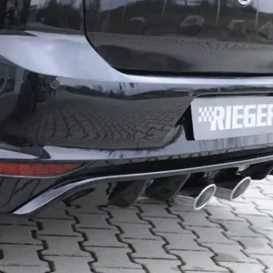Rieger vložka zadního nárazníku pro R-Line zadní nárazník pro Volkswagen Golf 7 3-dvéř., 5-dvéř. před faceliftem, plast ABS lakovaný do černé lesklé barvy Expresní Doručení