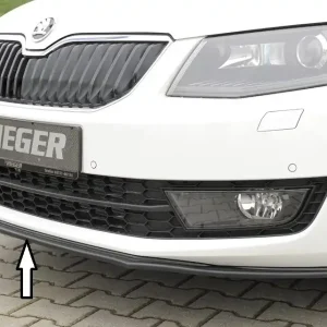 Rieger lipa pod přední nárazník pro Škoda Octavia 5E combi, sedan před faceliftem, 02/13-01/17, plast ABS lakovaný do černé lesklé barvy, ABS plast bez povrchové úpravy Nízká Cena