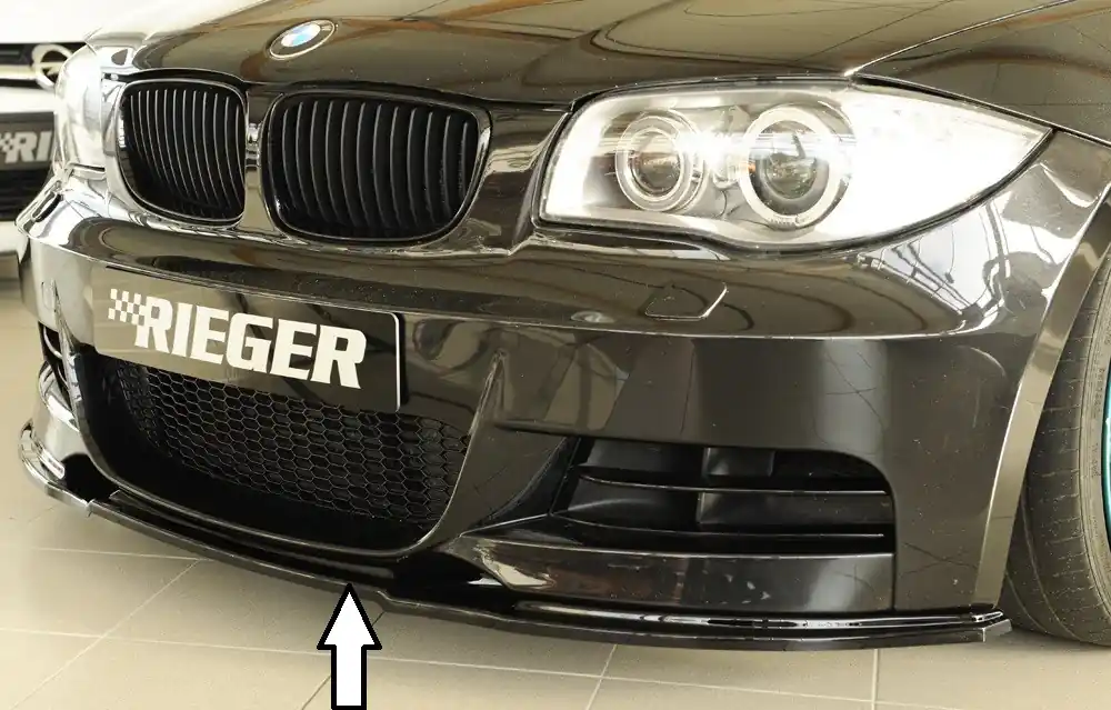 Cenově Výhodný Rieger lipa pod přední nárazník pro BMW řada 1 E82, E88 kabriolet, kupé, 10/07-, plast ABS lakovaný do černé lesklé barvy