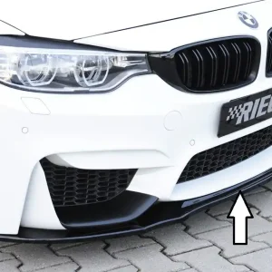 Akce Rieger lipa pod přední nárazník pro BMW řada 3 F80 M3 sedan, 01/14-, plast ABS lakovaný do černé lesklé barvy