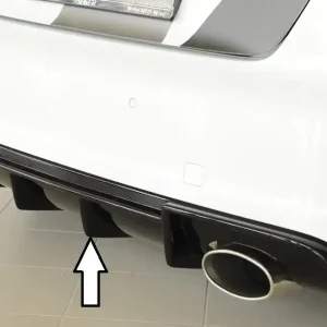 Nejlepší Volba Rieger vložka zadního nárazníku pro Audi A3 8V 3-dvéř. (hatchback 8V1), 5-dvéř. (sportback 8VA) před faceliftem, plast ABS lakovaný do černé lesklé barvy, pro sportovní koncovky na obou stranách 152x95 mm