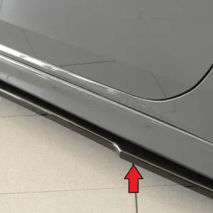 Cenová Bomba Rieger spoiler pod boční práh mont. strana levá pro Volkswagen Golf 7 3-dvéř., 02/17-, plast ABS lakovaný do černé lesklé barvy