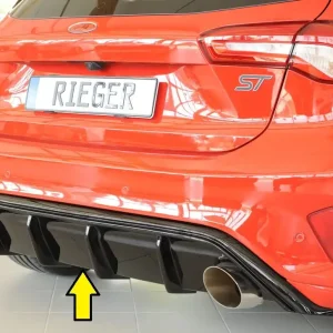 Rieger vložka zadního nárazníku (Typ 88194) pro Ford Focus 4 DEH 5-dvéř. (hatchback), plast ABS lakovaný do černé lesklé barvy Horká Nabídka