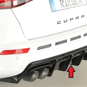 Rieger vložka zadního nárazníku (pro vozy s tažným zařízením) pro Seat Ateca Cupra 5FP, plast ABS lakovaný do černé lesklé barvy Rychlé Dodání