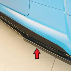 Ověřený Rieger spoiler pod boční práh (ca. 19mm) mont. strana levá pro Audi TT 8J-FV, 8S kupé, 09/18-, plast ABS lakovaný do černé lesklé barvy