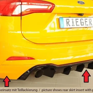 Rieger vložka zadního nárazníku pro Ford Focus 4 ST 5-dvéř. (combi), plast ABS lakovaný do černé lesklé barvy Rychlé Dodání