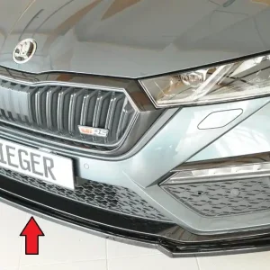 Tovární Cena Rieger lipa pod přední nárazník pro Škoda Octavia RS NX combi, 07/20-, plast ABS lakovaný do černé lesklé barvy