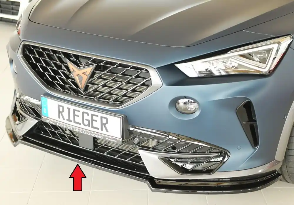 Rieger lipa pod přední nárazník pro Cupra Formentor KM, 07/20-, plast ABS lakovaný do černé lesklé barvy Expresní Doručení